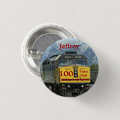 100 jaar oud, Rail Train Birthday Button Pin (Voorkant /achterkant)