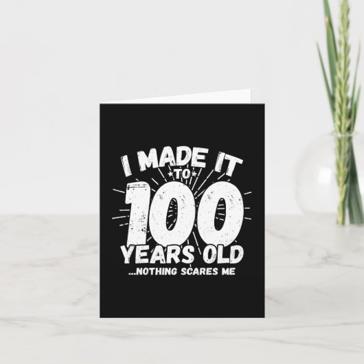 100 jaar oud sarcastisch meme grappige 100e verjaa kaart (Voorkant)