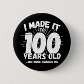 100 jaar oud sarcastisch meme grappige 100e verjaa ronde button 5,7 cm (Voorkant)