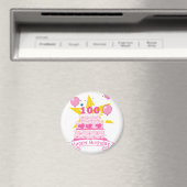 100 jaar oude Birthday Cake Magneet (Insitu (Vaatwasser))