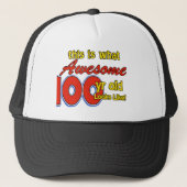 100 JAAR OUDE BIRTHDAY-DESIGN TRUCKER PET (Voorkant)