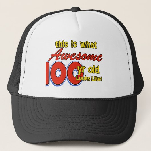 100 JAAR OUDE BIRTHDAY-DESIGN TRUCKER PET (Voorkant)