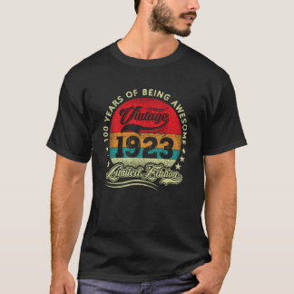 100 jaar oude cadeautjes Vintage 1923 Limited 100t T-shirt