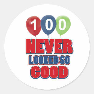 100 jaar oude design ronde sticker