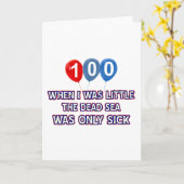 100 jaar oude dode zee verjaardag design kaart (Gele Bloem)