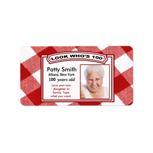 100 jaar oude labels voor Sticker - Eenvoudig aan  (Voorkant)