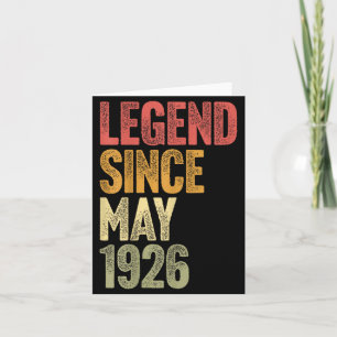 100 Jaar Oude Legende Sinds Mei 1926 Retro 100ste Kaart