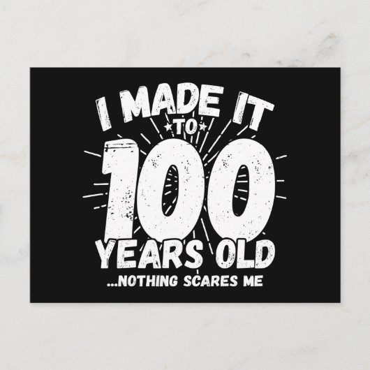 100 Jaar Oude Sarcastische Meme Grappige 100e Verj Briefkaart (Voorkant)