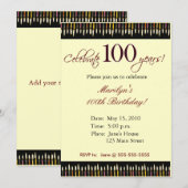 100 jaar oude uitnodiging van de Birthday party (Voorkant / Achterkant)