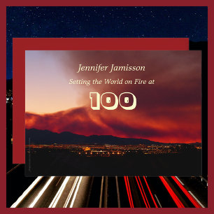 100 jaar oude verjaardag Partij nodigt de wereld u Kaart