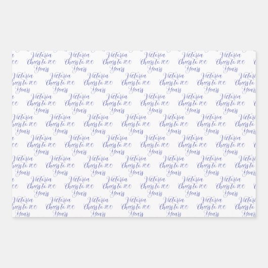 100 jaar Paarse Magenta 100ste verjaardag Inpakpapier Vel (Voorkant 2)