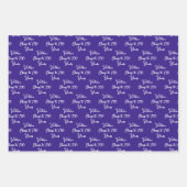 100 jaar Paarse Magenta 100ste verjaardag Inpakpapier Vel (Voorkant)