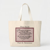 100 jaar Quote Teacher Canvas tas (Voorkant)