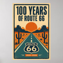 100 Jaar Route 66 Centennial Litho