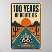 100 Jaar Route 66 Centennial Litho Poster (Voorkant)