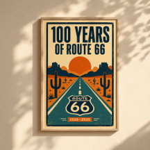 100 Jaar Route 66 Centennial Litho