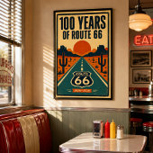 100 Jaar Route 66 Centennial Litho Poster