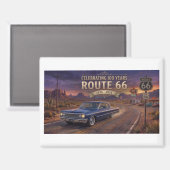 100 Jaar Route 66 Magneet (Voorkant / Achterkant)
