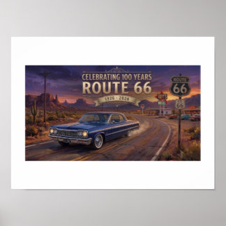 100 Jaar Route 66 Poster