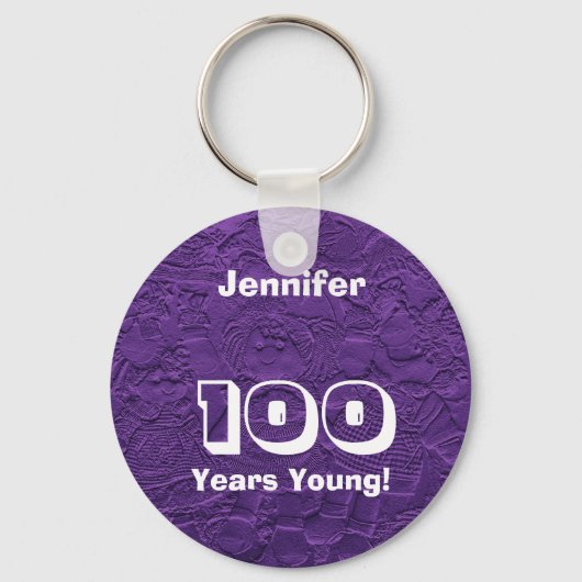 100 jaar Sleutelhanger jonge Paarse dolls (Sleutel (Voorkant)