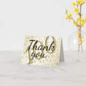 100 jaar Speciale dank voor zwarte/goudtekst Kaart (Gele Bloem)