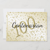 100 jaar Speciale verjaardag Black/Gold Kaart (Achterkant)