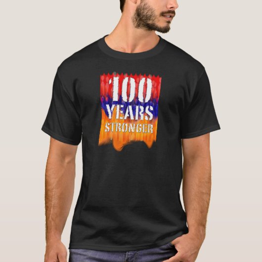 100 jaar sterkere Armeense Mannen T-Shirt (Voorkant)