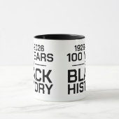 100 Jaar typografie van de zwarte geschiedenis Mok (Midden)