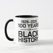 100 Jaar typografie van de zwarte geschiedenis Mok (Links)