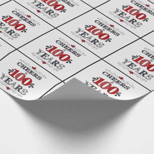 100 jaar Typografie Verjaardag Cadeaupapier