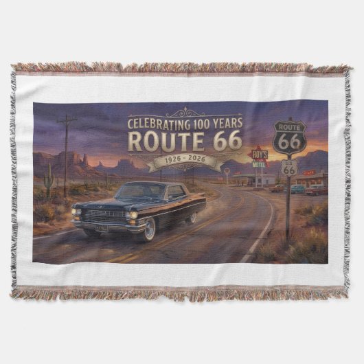 100 jaar vieren: Route 66 Deken (Voorkant)