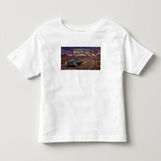 100 jaar vieren: Route 66 Kinder Shirts (Voorkant)