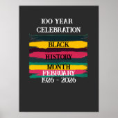 100 jaar viering Black History Month 2026 Poster (Voorkant)