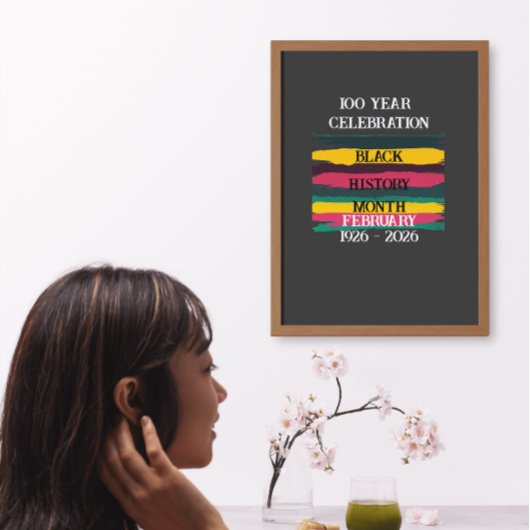 100 jaar viering Black History Month 2026 Poster