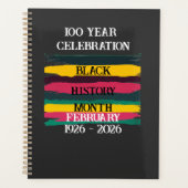 100 jaar viering zwarte geschiedenis maand 2026 planner (Voorkant)