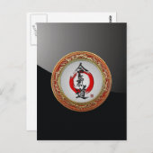 [100] Japanse kalligrafie - Aikido Briefkaart (Voorkant / Achterkant)