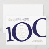 100-jarig bedrijfsjubileum uitnodiging (Voorkant / Achterkant)