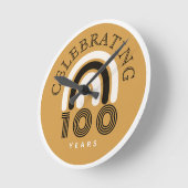 100-jarig jubileum modern ontwerp ronde klok (Hoek)