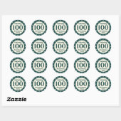 100-jarig jubileum ronde sticker (Vel)