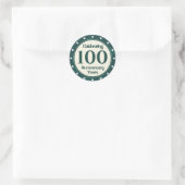 100-jarig jubileum ronde sticker (Tas)
