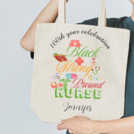 100-jarig jubileum zwarte geschiedenis verpleegste grote tote bag