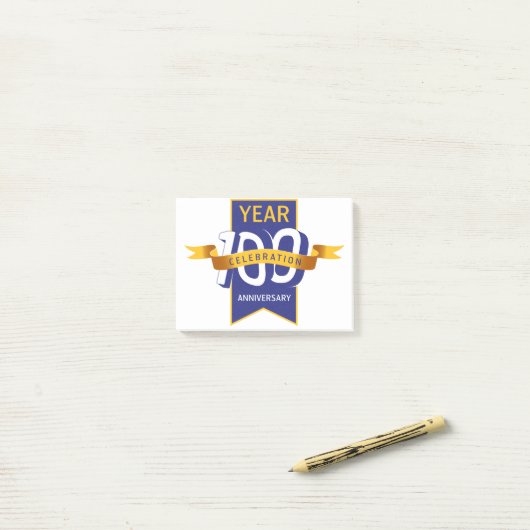 100-jarig_jubileumlogo post-it® notes (Op bureau)