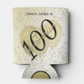 100 JARIG - Zwarte/Gold-tekst Blikjeskoeler (Achterkant)