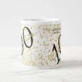 100 JARIG - Zwarte/Gold-tekst Grote Koffiekop (Voorkant)