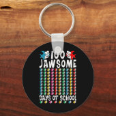 100 Jawsome Days of School Shark 100th Day of Scho Sleutelhanger (Voorkant)