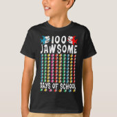 100 Jawsome Days of School Shark 100th Day of Scho T-shirt (Voorkant)