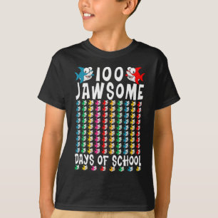 100 Jawsome Days of School Shark 100th Day of Scho T-shirt