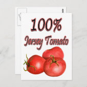 100% Jersey Tomato Briefkaart (Voorkant / Achterkant)
