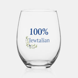 100% Joods-Italiaanse wijnglas Zonder Voet