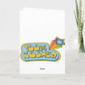 100% JOODS + Magen David wenskaart Kaart (Achterkant)